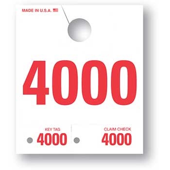 Auto Supplies 4 Digit Dispatch Number, 4DN-4, Series 4000-4999, White, 1000/BX