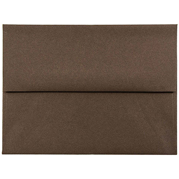 JAM Paper A2 Premium Invitation Envelopes, 4 3/8&quot; x 5 3/4&quot;, Chocolate Brown Recycled, 250/CT