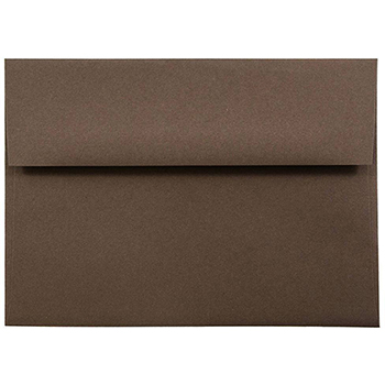 JAM Paper A7 Premium Invitation Envelopes, 5 1/4&quot; x 7 1/4&quot;, Chocolate Brown Recycled, 250/CT