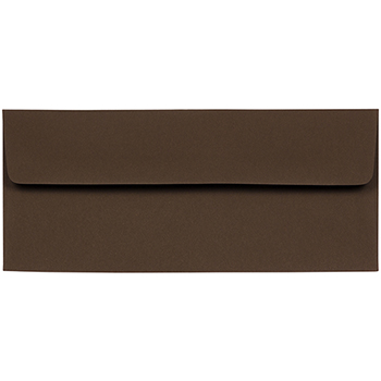 JAM Paper #10 Business Premium Envelopes, 4 1/8&quot; x 9 1/2&quot;, Chocolate Brown Recycled, 500/CT
