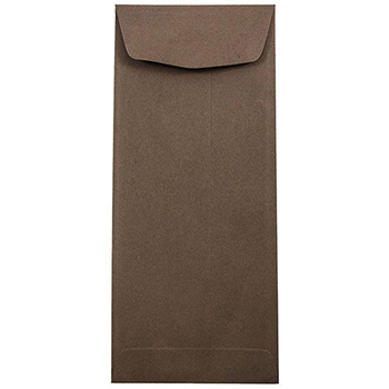 JAM Paper #11 Policy Business Premium Envelopes, 4 1/2&quot; x 10 3/8&quot;, Chocolate Brown Recycled, 500/CT