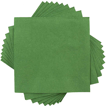 JAM Paper Lunch Napkins, 2-Ply, 6 1/2&quot; W x 6 1/2&quot; L, Green, 250 Napkins/Box