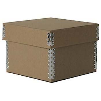 JAM Paper Nesting Box, 4 1/4&quot; x 4 1/4&quot; x 3&quot;, Natural Brown Kraft