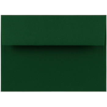 JAM Paper A7 Premium Invitation Envelopes, 5 1/4&quot; x 7 1/4&quot;, Dark Green, 25/PK