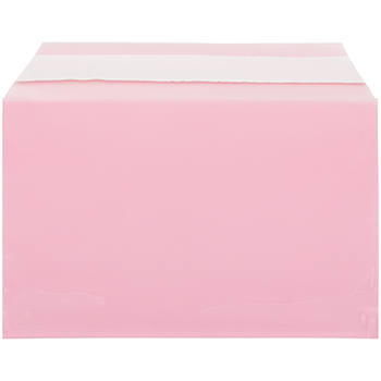 JAM Paper Cello Sleeves with Self Adhesive Closure, 5 7/16&quot; x 8 5/8&quot;, Pink, 100/PK