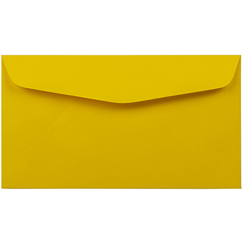JAM Paper #6 3/4&quot; Business Premium Envelopes, 3 5/8&quot; x 6 1/2&quot;, Sunflower yellow, 25/PK
