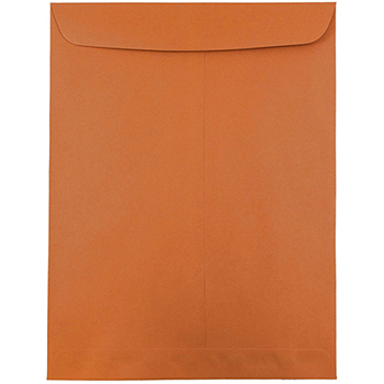 JAM Paper Open End Catalog Premium Envelopes, 10&quot; x 13&quot;, Dark Orange, 50/BX