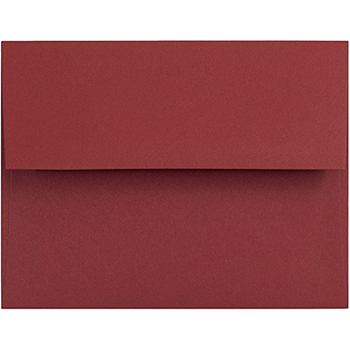 JAM Paper A2 Premium Invitation Envelopes, 4 3/8&quot; x 5 3/4&quot;, Dark Red, 250/CT