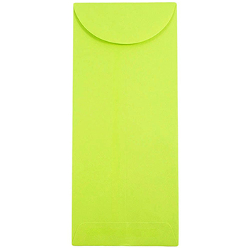 JAM Paper #11 Policy Colored Envelopes, 4 1/2&quot; x 10 3/8&quot;, Ultra Lime Green, 500/CT