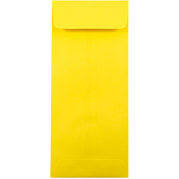 JAM Paper #11 Policy Colored Envelopes, 4 1/2&quot; x 10 3/8&quot;, Yellow Recycled, 500/CT
