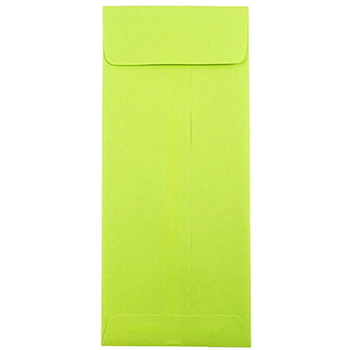 JAM Paper #12 Policy Business Colored Envelopes, 4 3/4&quot; x 11&quot;, Ultra Lime Green, 500/CT