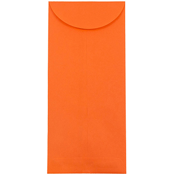 JAM Paper #14 Policy Business Colored Envelopes, 5&quot; x 11 1/2&quot;, Orange Recycled, 500/CT