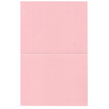 JAM Paper Blank Foldover Cards, 4.38&quot; x 5.44&quot;, Baby Pink, 25 Cards/Pack