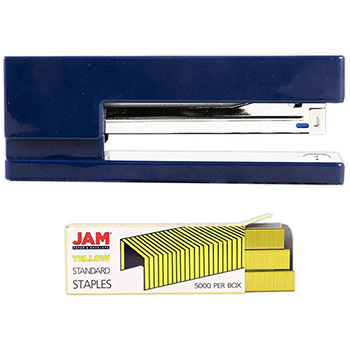 JAM Paper Office &amp; Desk Sets, Navy &amp; Yellow, 2/PK