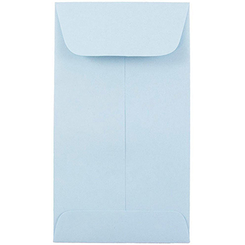 JAM Paper #5.5 Coin Business Premium Envelopes, 3 1/8&quot; x 5 1/2&quot;, Pastel Baby Blue, 500/BX