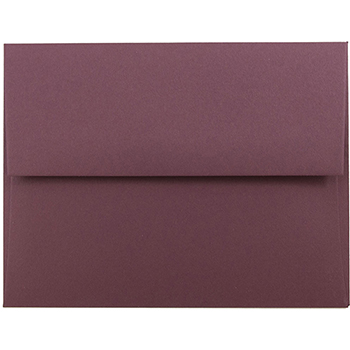 JAM Paper A2 Premium Invitation Envelopes, 4 3/8&quot; x 5 3/4&quot;, Burgundy, 250/CT