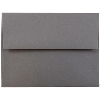 JAM Paper A2 Premium Invitation Envelopes, 4 3/8&quot; x 5 3/4&quot;, Dark Grey, 250/CT