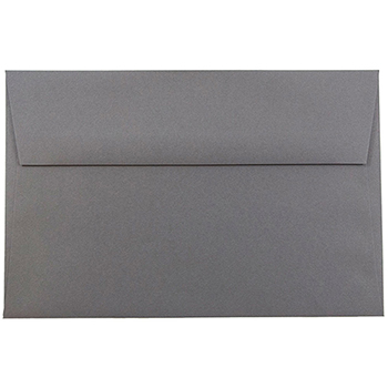 JAM Paper A9 Premium Invitation Envelopes, 5 3/4&quot; x 8 3/4&quot;, Dark Grey, 250/CT