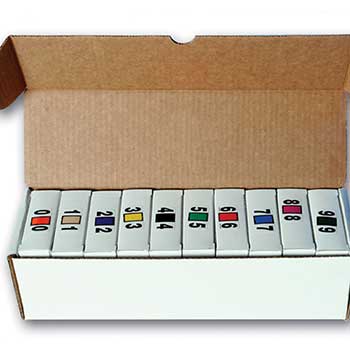 Auto Supplies Dispenser Box for Color Code Rolls, Holds 10 Rolls, White, 1/BX