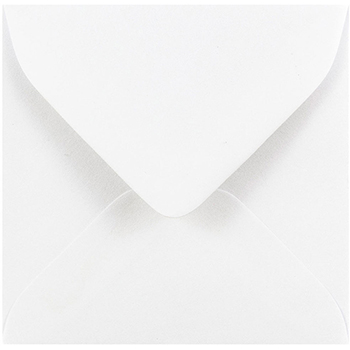 JAM Paper Square Invitation Envelope, 3 1/8&quot; x 3 1/8&quot;, White, 50/BX