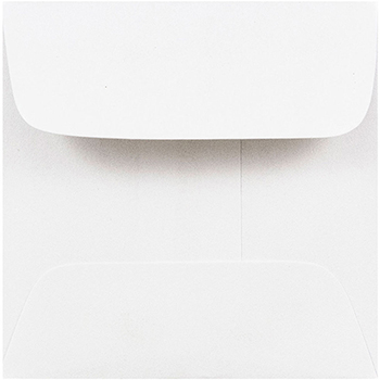 JAM Paper Square Invitation Envelopes, 2 3/8&quot; x 2 3/8&quot;, White, 50/BX