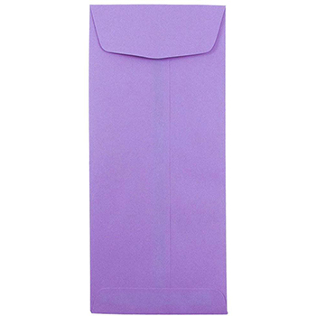 JAM Paper #11 Policy Colored Envelopes, 4 1/2&quot; x 10 3/8&quot;, Violet Purple Recycled, 500/CT