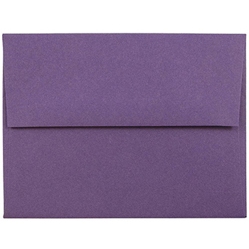 JAM Paper A2 Premium Invitation Envelopes, 4 3/8&quot; x 5 3/4&quot;, Dark Purple, 250/CT