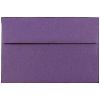 JAM Paper A7 Premium Invitation Envelopes, 5 1/4&quot; x 7 1/4&quot;, Dark Purple, 250/CT