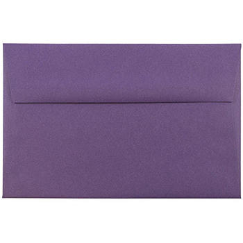 JAM Paper A8 Premium Invitation Envelopes, 5 1/2&quot; x 8 1/8&quot;, Dark Purple, 250/CT
