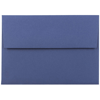 JAM Paper A6 Premium Invitation Envelopes, 4 3/4&quot; x 6 1/2&quot;, Presidential Blue, 250/CT