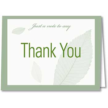 Auto Supplies Blank Inside Thank You Cards with Envelopes, 4.25&quot; x 5.5&quot;, Brown/Tan, 50 Cards/Pack
