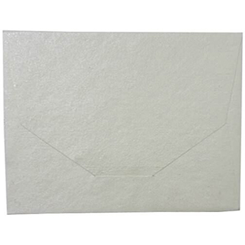 JAM Paper Handmade Recycled Wallet Folder, 10&quot; x 13&quot;, Ivory Metallic