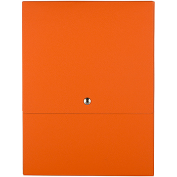 JAM Paper Vertical Snap Closure Portfolio, 12 1/8&quot; x 9&quot; x 1/2&quot;, Orange Kraft