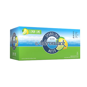 Adirondack Seltzer Water, Lemon Lime, 12 oz., 8/PK