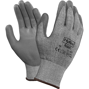 AnsellPro HyFlex 627 Light-Duty Gloves, Size 10, Dyneema/Lycra/Polyurethane, GY, 12 Pairs