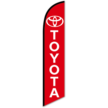 Auto Supplies Swooper Banner, Toyota, Red with White Letters