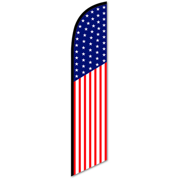 Auto Supplies Swooper Banner, American Flag