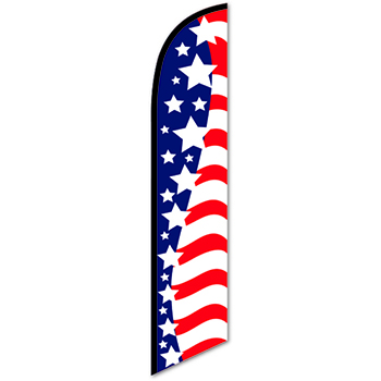 Auto Supplies Swooper Banner, American Flag 21 Stars