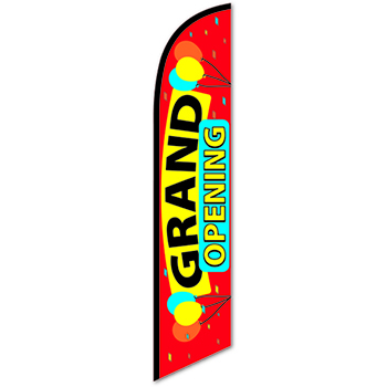 Auto Supplies Swooper Banner, Grand Opening, Red