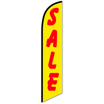 Auto Supplies Swooper Banner, Sale, Red Letters &amp; Yellow Background
