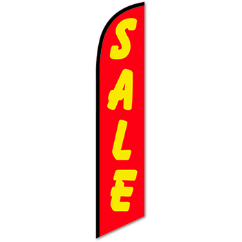 Auto Supplies Swooper Banner, Sale, Yellow Letters &amp; Red Background