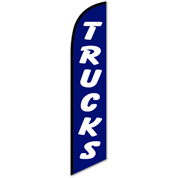 Auto Supplies Swooper Banner, Trucks, Blue/White