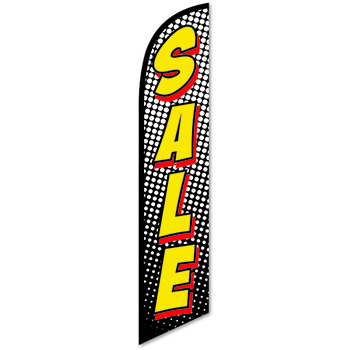Auto Supplies Swooper Banner, Sale, Red/Yellow