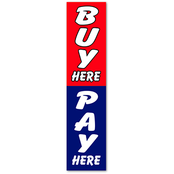 Auto Supplies Flat Top Swooper Banner, Buy Here Pay Here
