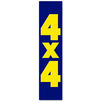 Auto Supplies Flat Top Swooper Banner, 4X4