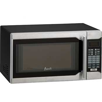 Avanti 0.7 Cu.ft Capacity Microwave Oven, 700 Watts, Stainless Steel and Black