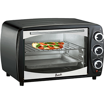 Avanti Toaster Oven, 4 Slice Capacity, Stainless Steel/Black