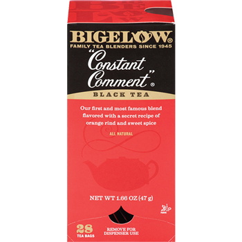 Bigelow Constant Comment, Black Tea, Full-Caffeine, Tea Bags, 28/Box