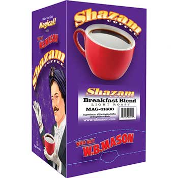 Shazam™ Coffee Pods, Breakfast Blend, Light Roast, 15/BX