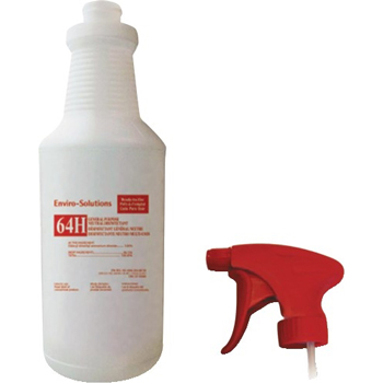 Enviro Solutions Disinfectant Bottle, 32 oz, Clear, 12/Carton